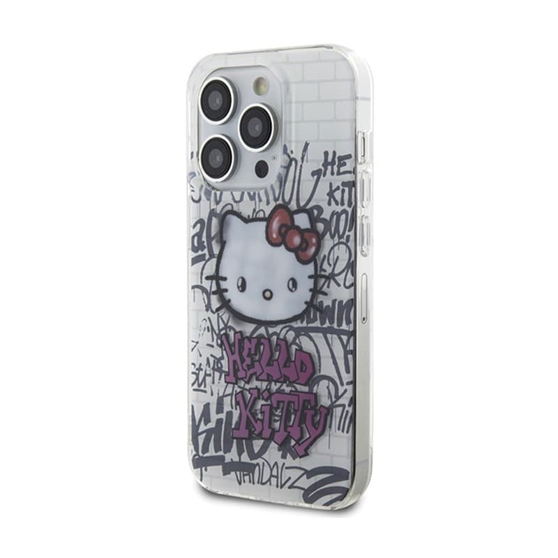 Hello Kitty IML Kitty On Bricks Graffiti - iPhone 15 Pro Max Case (white) - 2