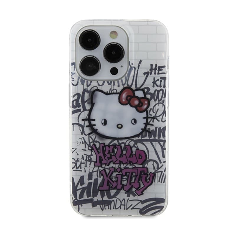 Hello Kitty IML Kitty On Bricks Graffiti - iPhone 15 Pro Max Case (white) - 3