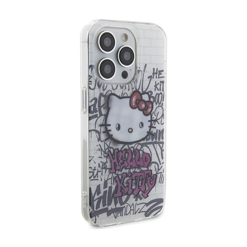 Hello Kitty IML Kitty On Bricks Graffiti - iPhone 15 Pro Max Case (white) - 4