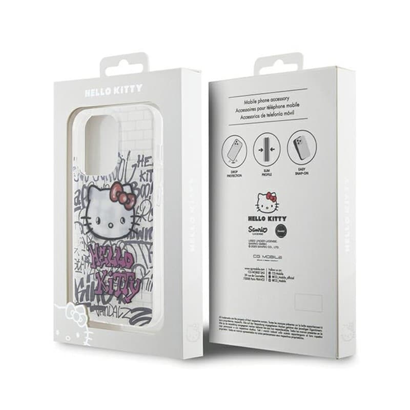Hello Kitty IML Kitty On Bricks Graffiti - iPhone 15 Pro Max Case (white) - 8