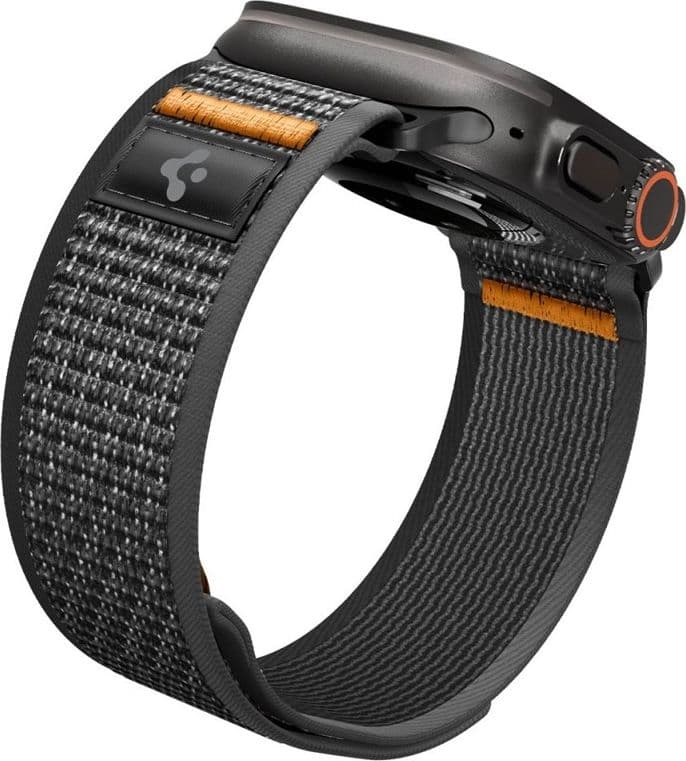 Cinturino Spigen Athlex Air 2 per Apple Watch 44/45/46/49 mm (Nero/Arancione) - 3