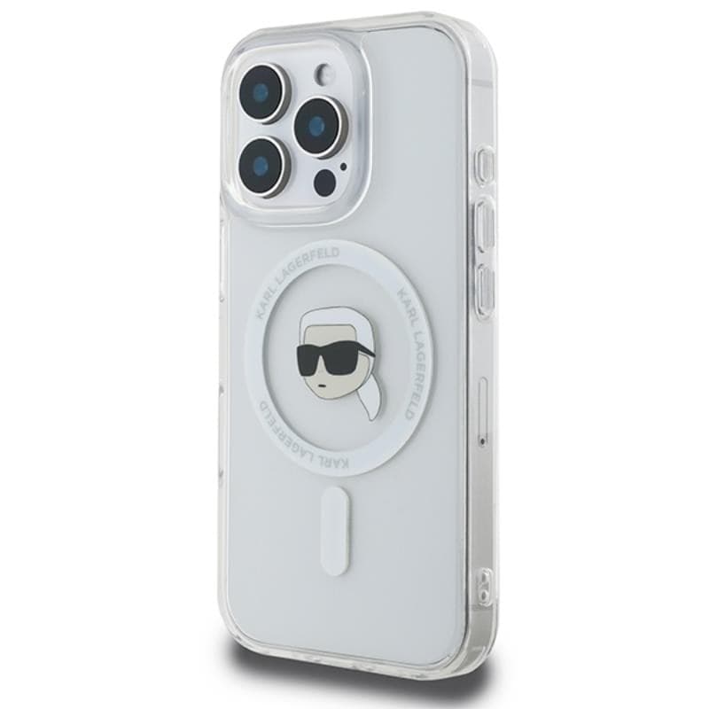 Karl Lagerfeld IML Metal Karl Head MagSafe - Case for iPhone 16 Pro (white) - 2