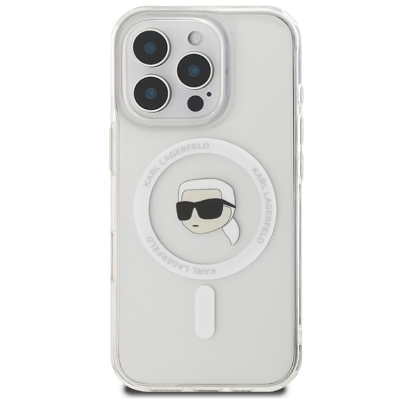 Karl Lagerfeld IML Metal Karl Head MagSafe - Case for iPhone 16 Pro (white) - 3