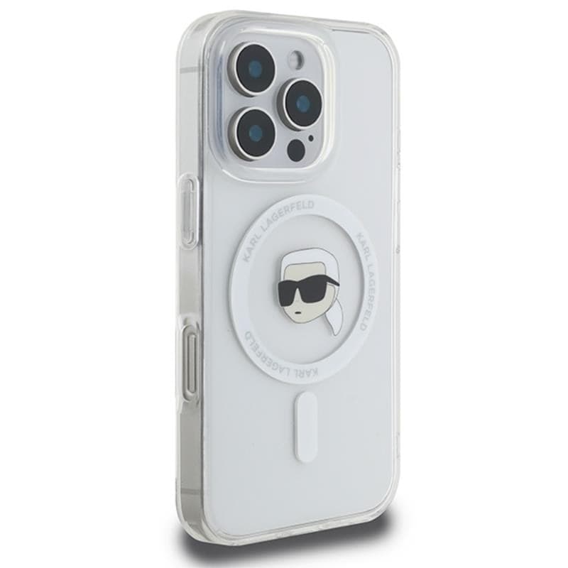 Karl Lagerfeld IML Metal Karl Head MagSafe - Case for iPhone 16 Pro (white) - 4