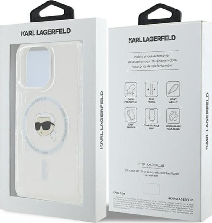 Karl Lagerfeld IML Metal Karl Head MagSafe - Case for iPhone 16 Pro (white) - 8