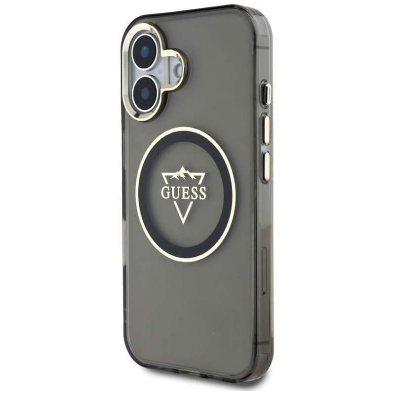 Guess IML Metal Mountain Logo MagSafe - Case for iPhone 16 (black) - 2