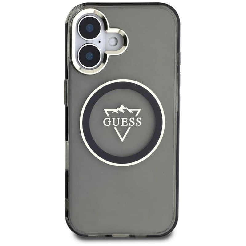 Guess IML Metal Mountain Logo MagSafe - Case for iPhone 16 (black) - 3