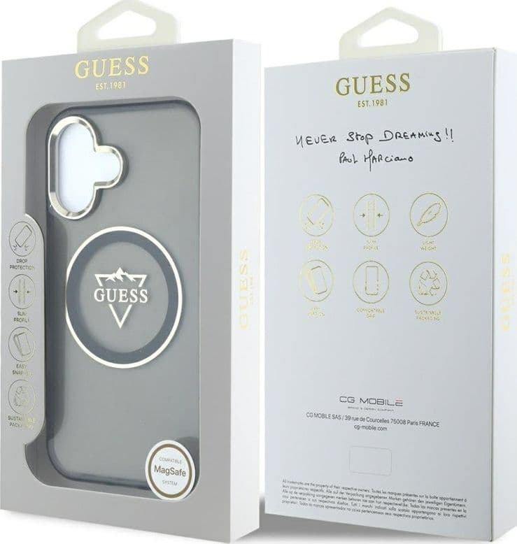 Guess IML Metal Mountain Logo MagSafe - Case for iPhone 16 (black) - 8