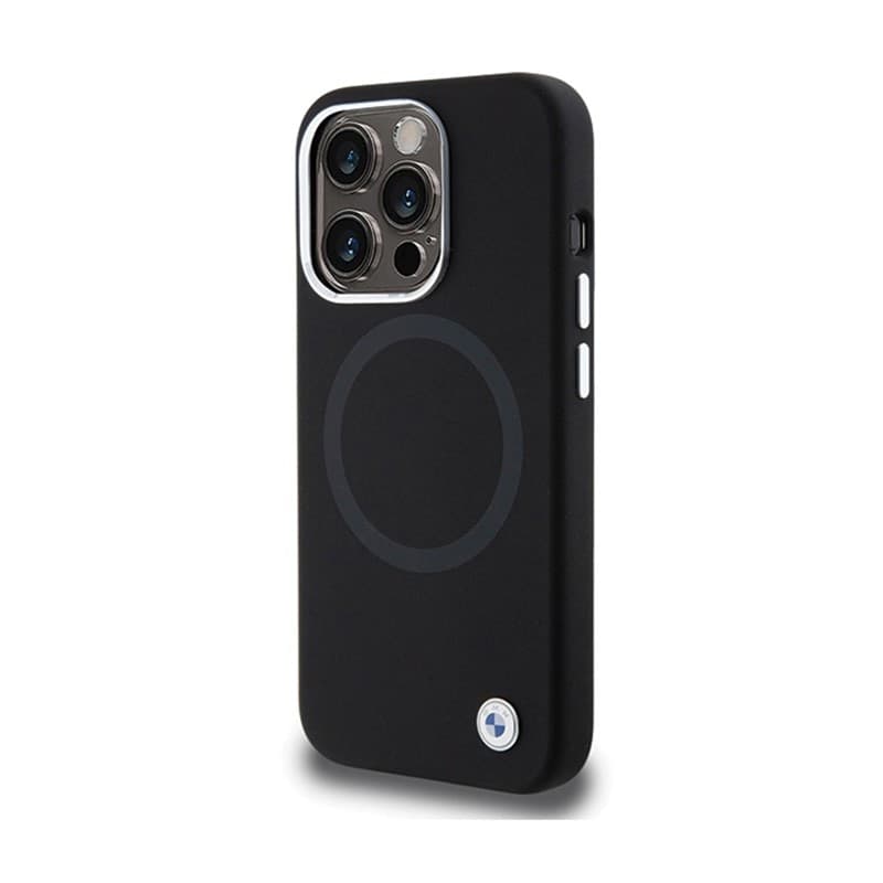 BMW Signature Liquid Silicone MagSafe - Case for iPhone 15 Pro (Black) - 2