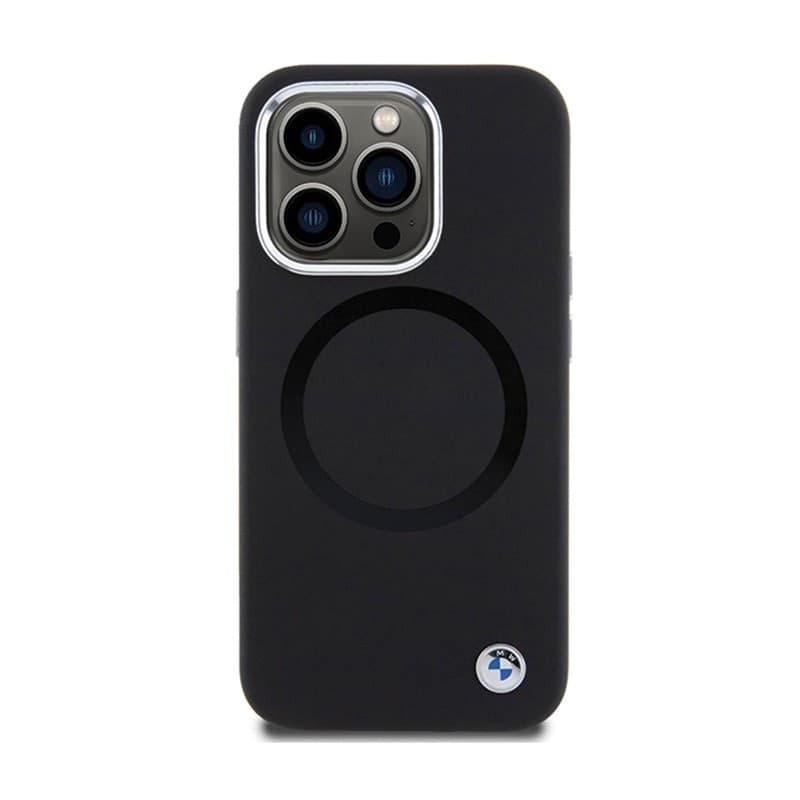 BMW Signature Liquid Silicone MagSafe - Case for iPhone 15 Pro (Black) - 3