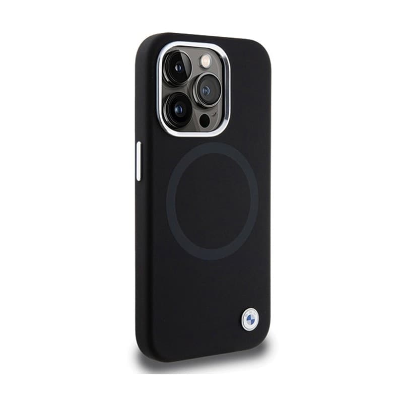 BMW Signature Liquid Silicone MagSafe - Case for iPhone 15 Pro (Black) - 4