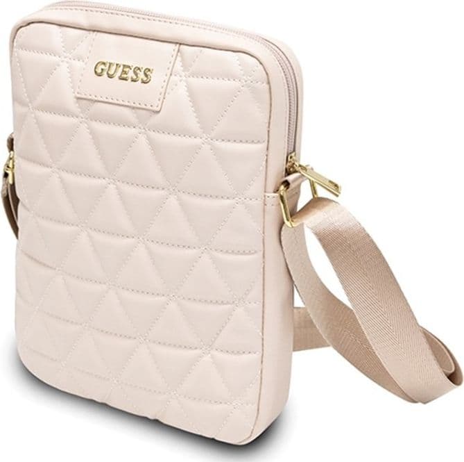 Guess Quilted Tablet Bag 10" (Pink) - 2