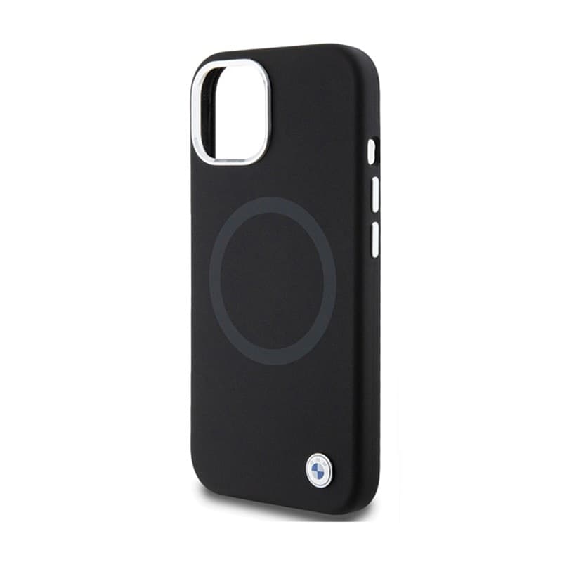 BMW Signature Liquid Silicone MagSafe - Case for iPhone 15 Plus (Black) - 6