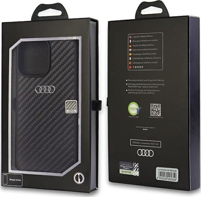 Audi Carbon Fiber - Case for iPhone 14 Pro (Black) - 6