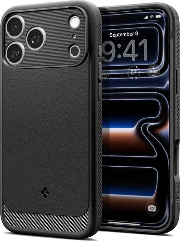 Spigen Rugged Armor Mag MagSafe - Custodia per iPhone 18 Pro / 17 Pro (Nero opaco) - 4