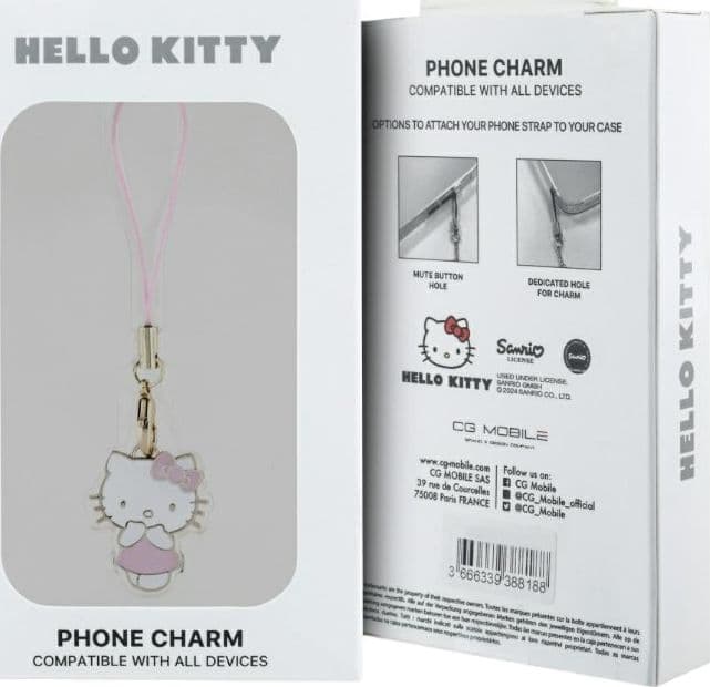 Hello Kitty Phone Strap Charm Kitty Cute - Phone Pendant (pink) - 3