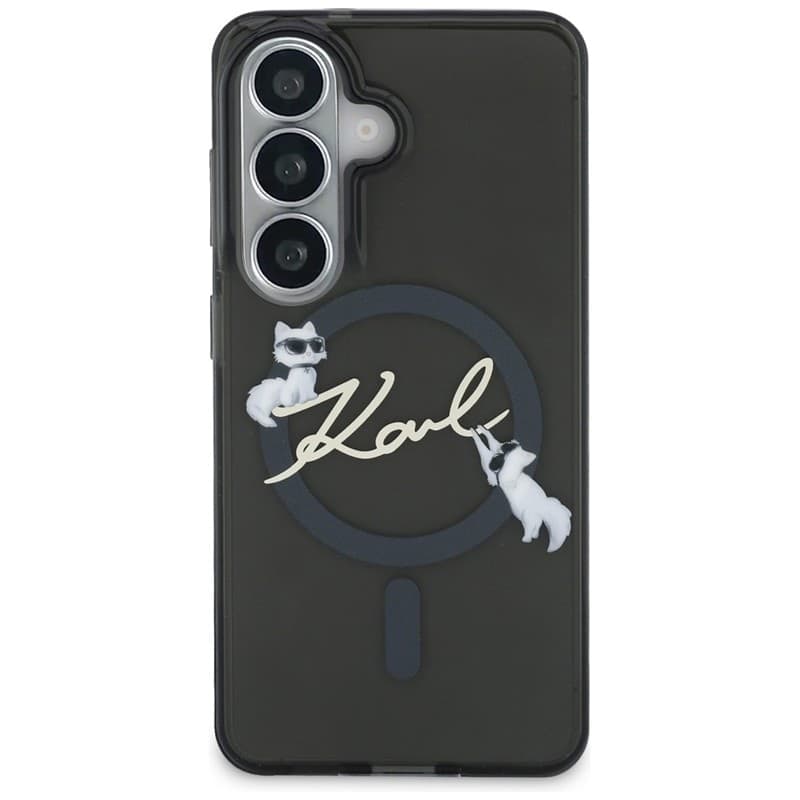 Karl Lagerfeld IML KC Script MagSafe - Custodia per Samsung Galaxy S26 (nera) - 11