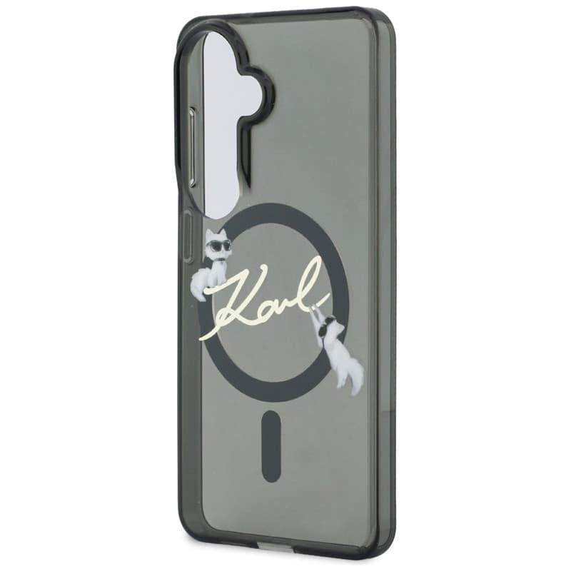 Karl Lagerfeld IML KC Script MagSafe - Custodia per Samsung Galaxy S26 (nera) - 6