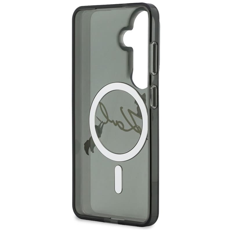 Karl Lagerfeld IML KC Script MagSafe - Custodia per Samsung Galaxy S26 (nera) - 7