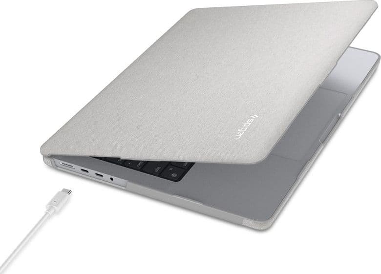 Spigen Urban Fit - Custodia per MacBook Pro 14" (M5/M4/M3/M2/M1/2026-2021) (Grigio melange)