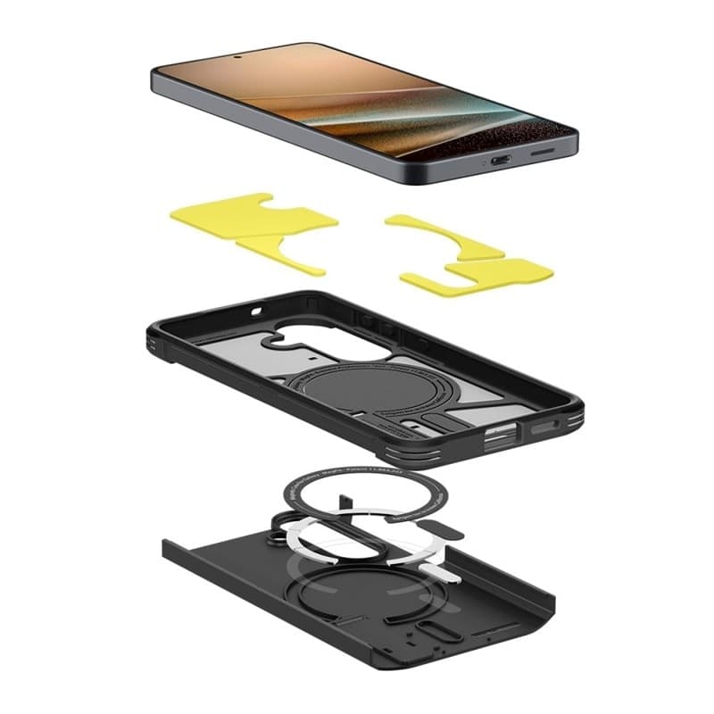 Spigen Tough Armor MagSafe - Custodia per Samsung Galaxy S26 (Nero) - 5