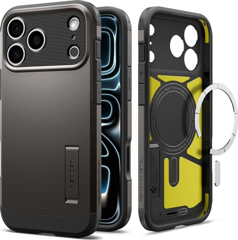 Spigen Tough Armor T Mag MagSafe - Custodia per iPhone 18 Pro / 17 Pro (Gunmetal) - 2