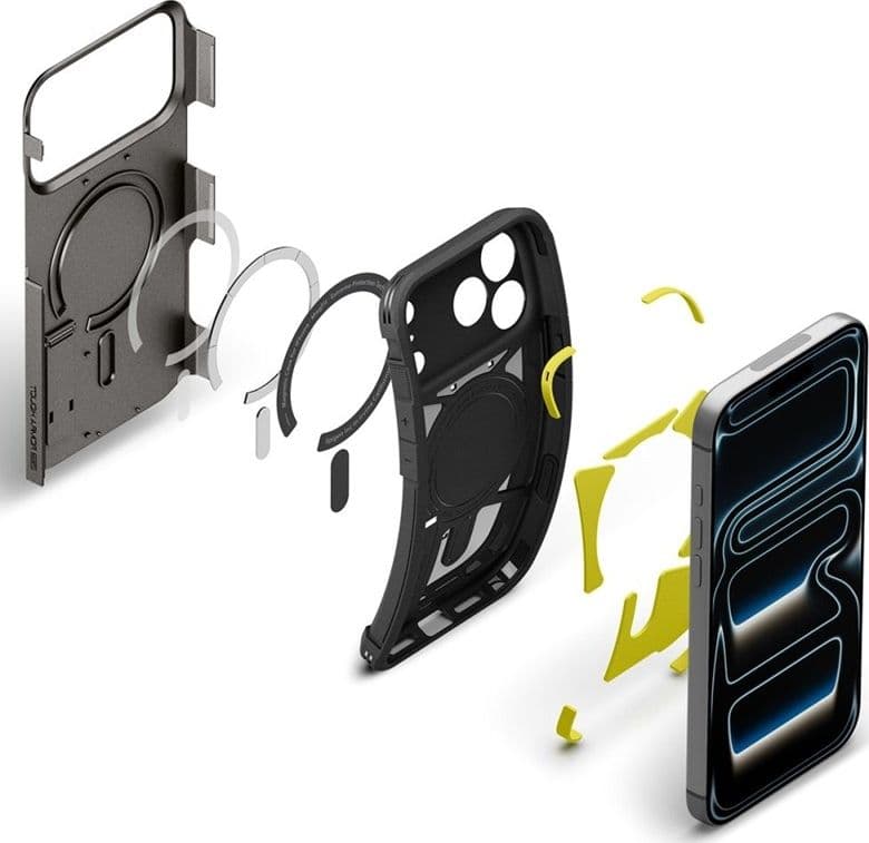 Spigen Tough Armor T Mag MagSafe - Custodia per iPhone 18 Pro / 17 Pro (Gunmetal) - 7