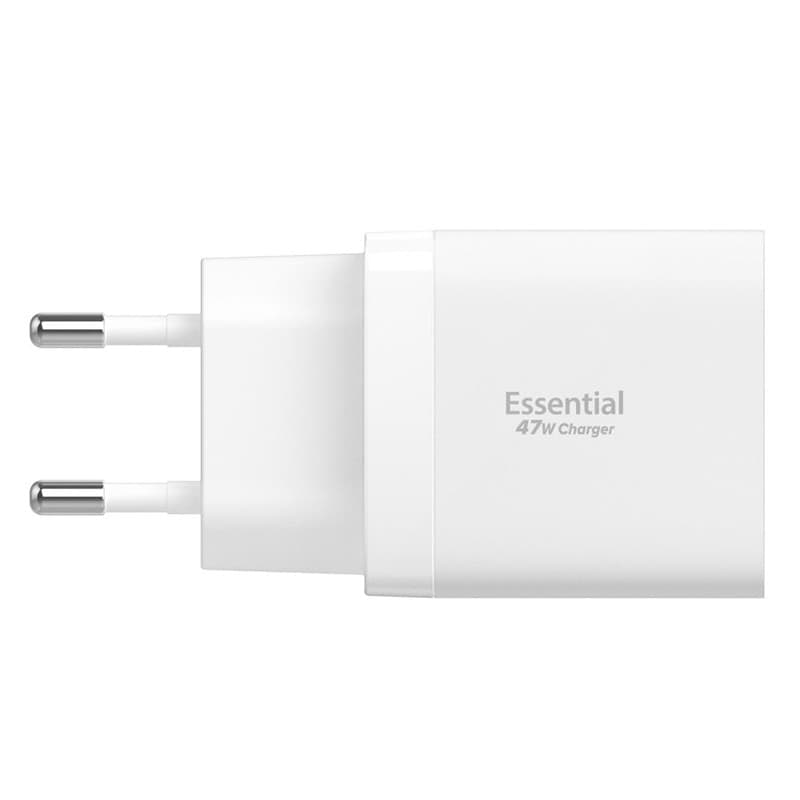 Spigen Essential EE472EU GaN Pro - Caricabatterie da parete 2x USB-C 47W (bianco) - 3