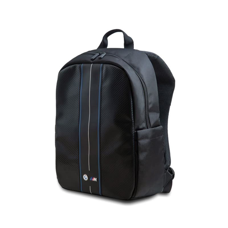 BMW Carbon Blue Stripes - Backpack for 16" notebook (black) - 2