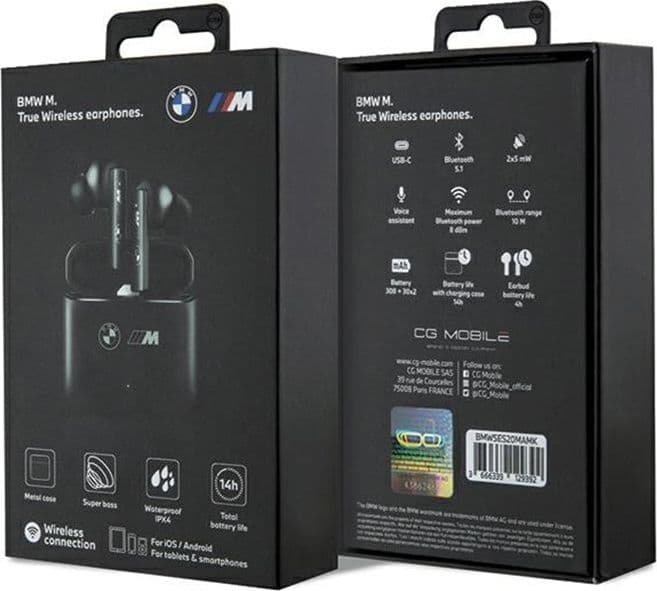 BMW M Collection - TWS Headphones + Docking Station (Black) - 5