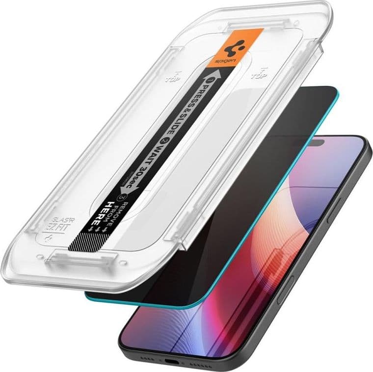 SZK£O PRYWATYZUJ¥CE SPIGEN GLAS.TR ”EZ FIT” 2-PACK IPHONE 16 PRO MAX PRIVACY - 2