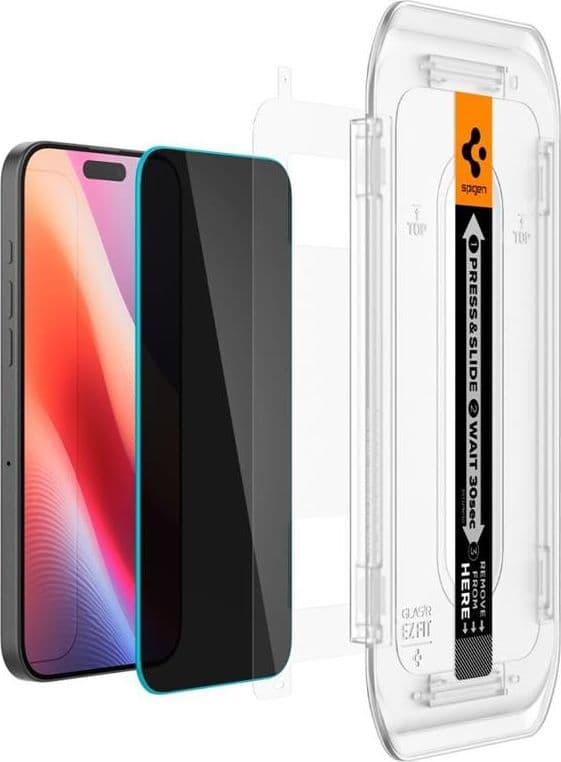 SZK£O PRYWATYZUJ¥CE SPIGEN GLAS.TR ”EZ FIT” 2-PACK IPHONE 16 PRO MAX PRIVACY - 8