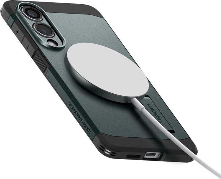 Spigen Tough Armor MagSafe - Case for Samsung Galaxy S25 Edge (Abyss Green) - 6