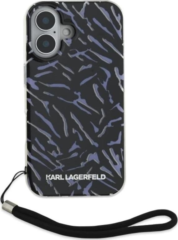 Karl Lagerfeld Zebra With Cord - Case for iPhone 16 (purple) - 2