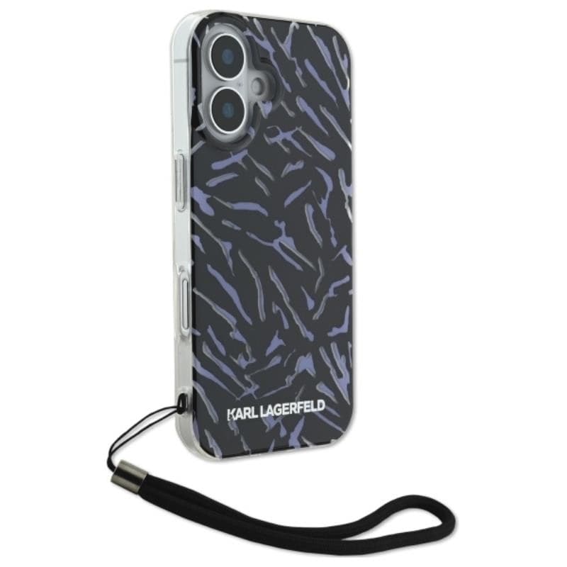 Karl Lagerfeld Zebra With Cord - Case for iPhone 16 (purple) - 3