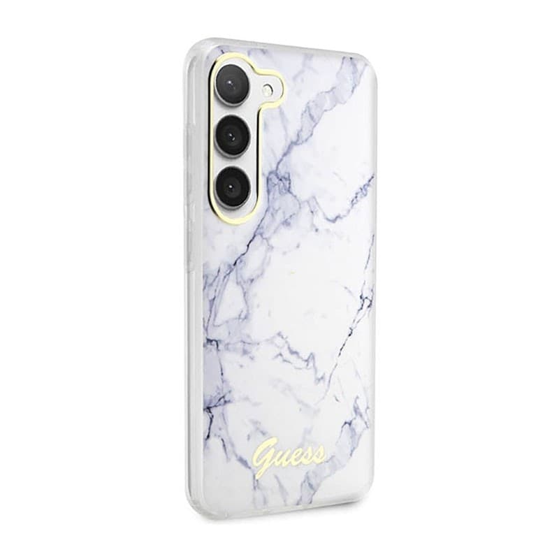 Guess Marble Collection - Case for Samsung Galaxy S23+ (White) - 4