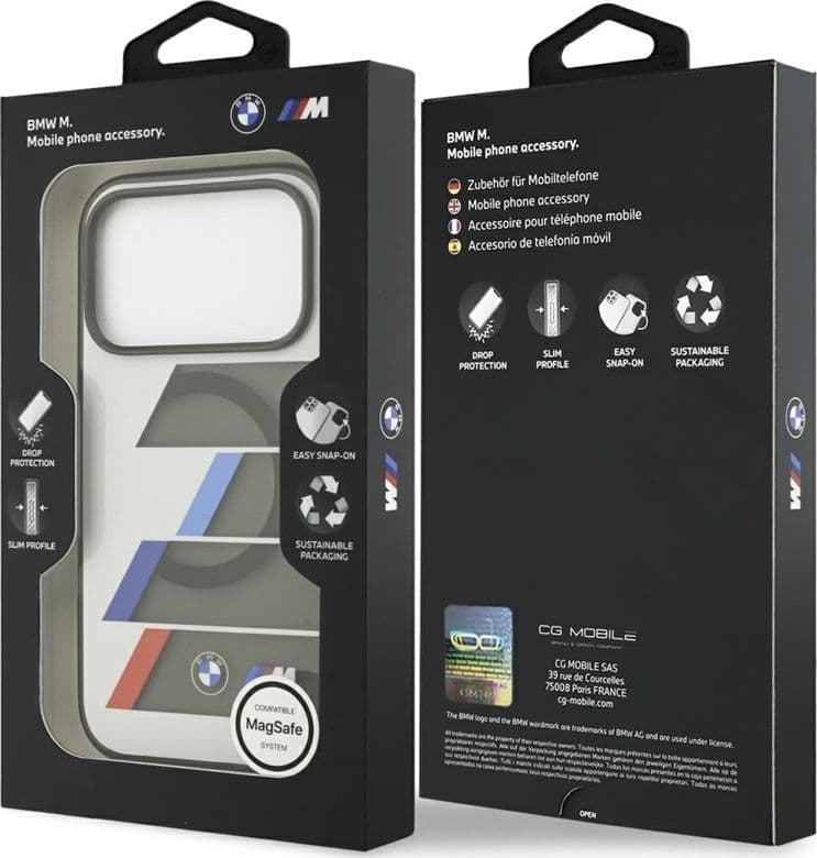 BMW M IML Metal Buttons Tricolor Lines MagSafe - Case iPhone 17 Pro (anthracite) - 8