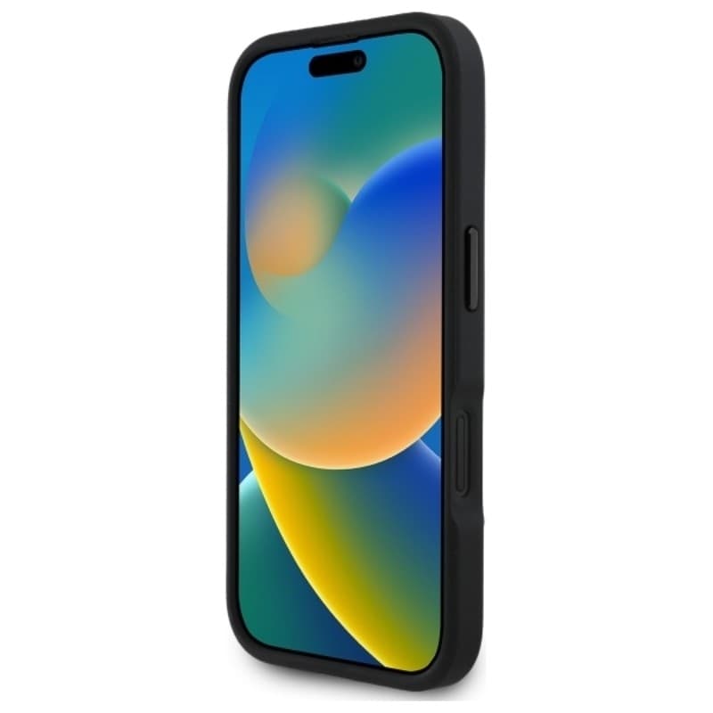 Custodia Red Bull in pelle con anello rosso e MagSafe per iPhone 16 Plus (blu navy) - 5