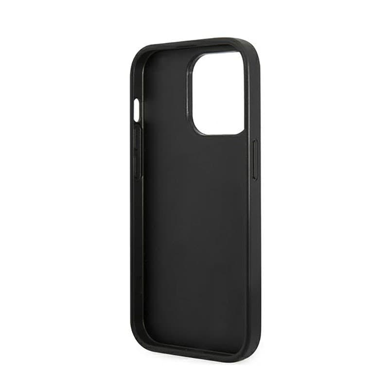 Guess Glitter Flakes Metal Logo Case - Case for iPhone 14 Pro (Black) - 7
