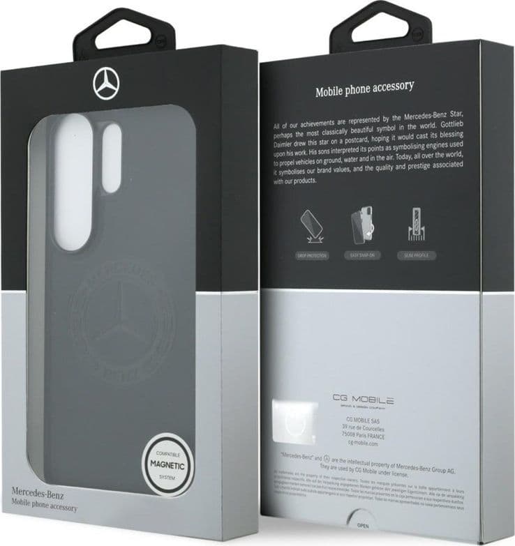 Custodia MagSafe con logo Mercedes Vintage per Samsung Galaxy S26 Ultra (nera) - 8