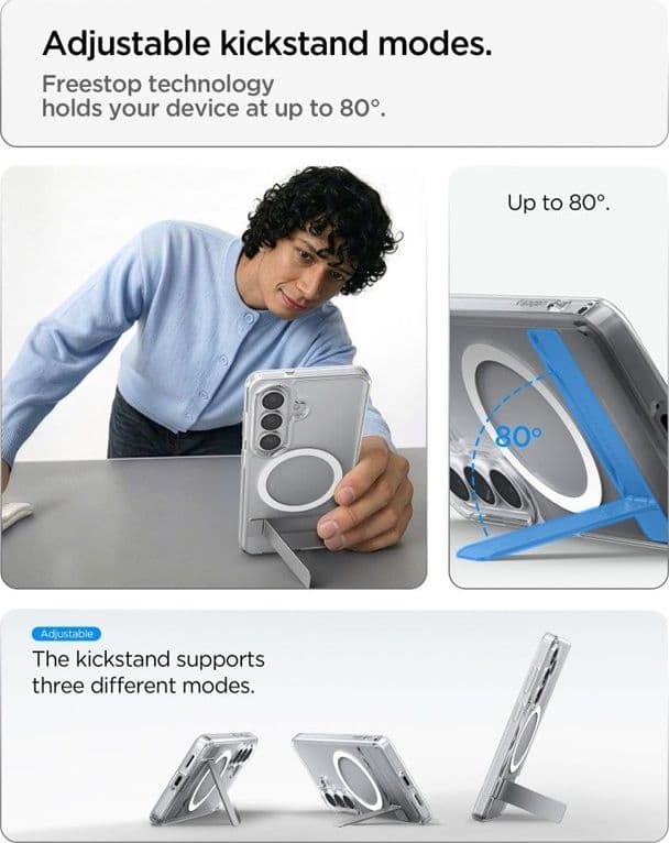 Spigen Ultra Hybrid S Mag MagSafe - Custodia per Samsung Galaxy S26+ (trasparente/bianco) - 7