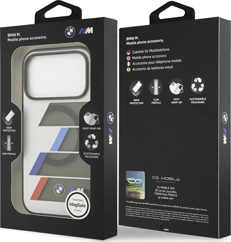 BMW M IML Metal Buttons Tricolor Lines MagSafe - Case iPhone 17 Pro Max (anthracite) - 8