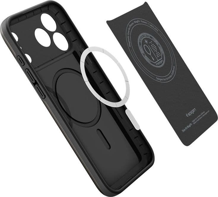 Spigen Thin Fit Mag MagSafe - Custodia per iPhone 18 Pro / 17 Pro (Nero) - 5