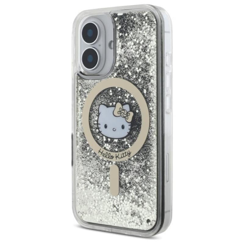 Hello Kitty Liquid Glitter Fever MagSafe - Case for iPhone 16 (black/gold) - 2