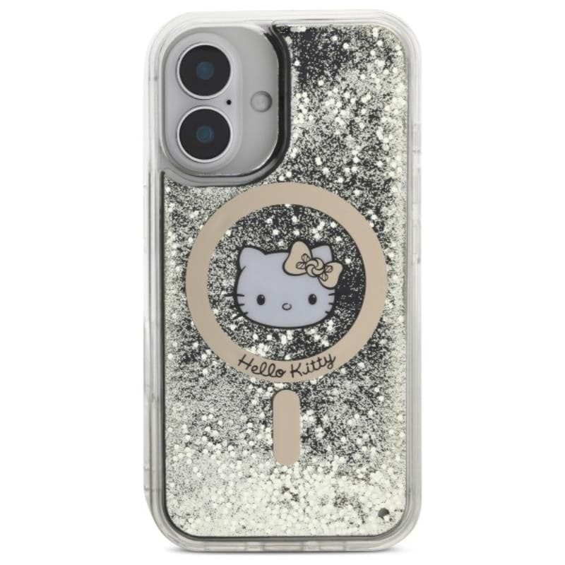 Hello Kitty Liquid Glitter Fever MagSafe - Case for iPhone 16 (black/gold) - 3
