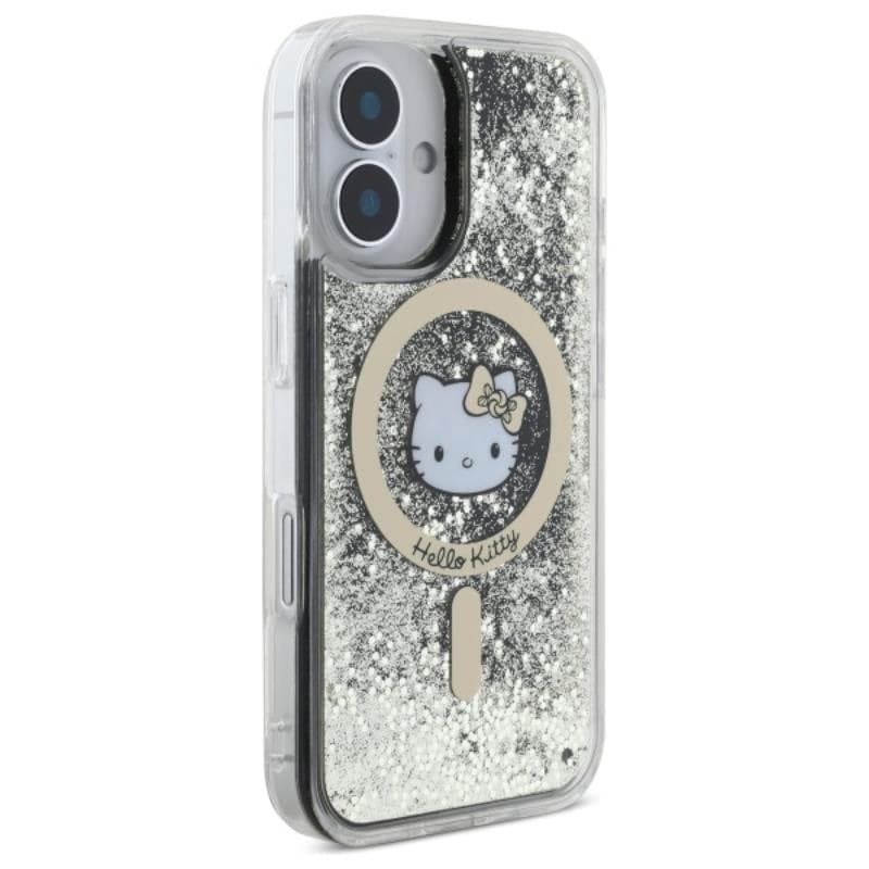 Hello Kitty Liquid Glitter Fever MagSafe - Case for iPhone 16 (black/gold) - 4