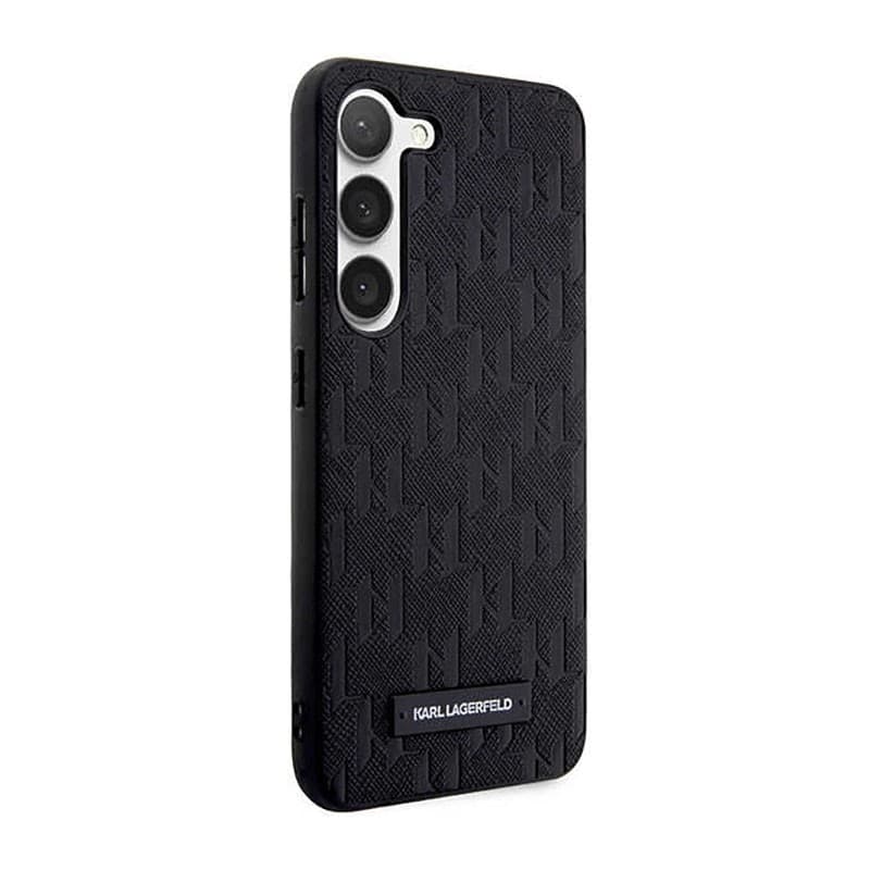 Karl Lagerfeld Saffiano Monogram Metal Logo - Case for Samsung Galaxy S23+ (Black) - 4