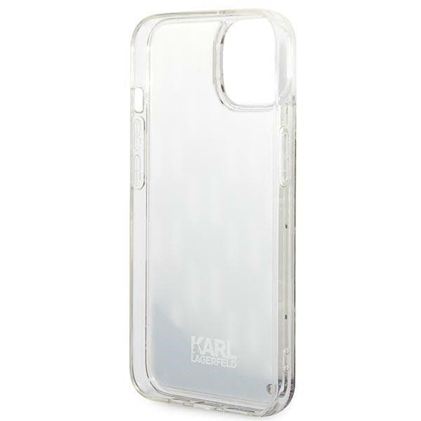 Karl Lagerfeld Monogram Liquid Glitter - Case for iPhone 14 (Silver) - 7