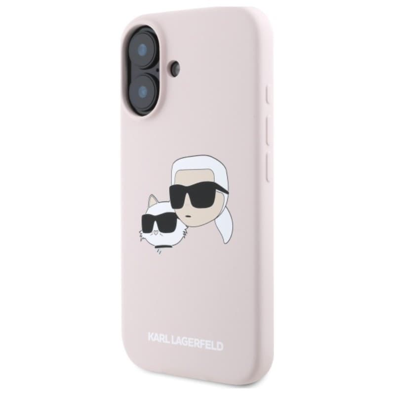 Karl Lagerfeld Silicone Double Heads Print MagSafe - Case iPhone 16 (pink) - 2