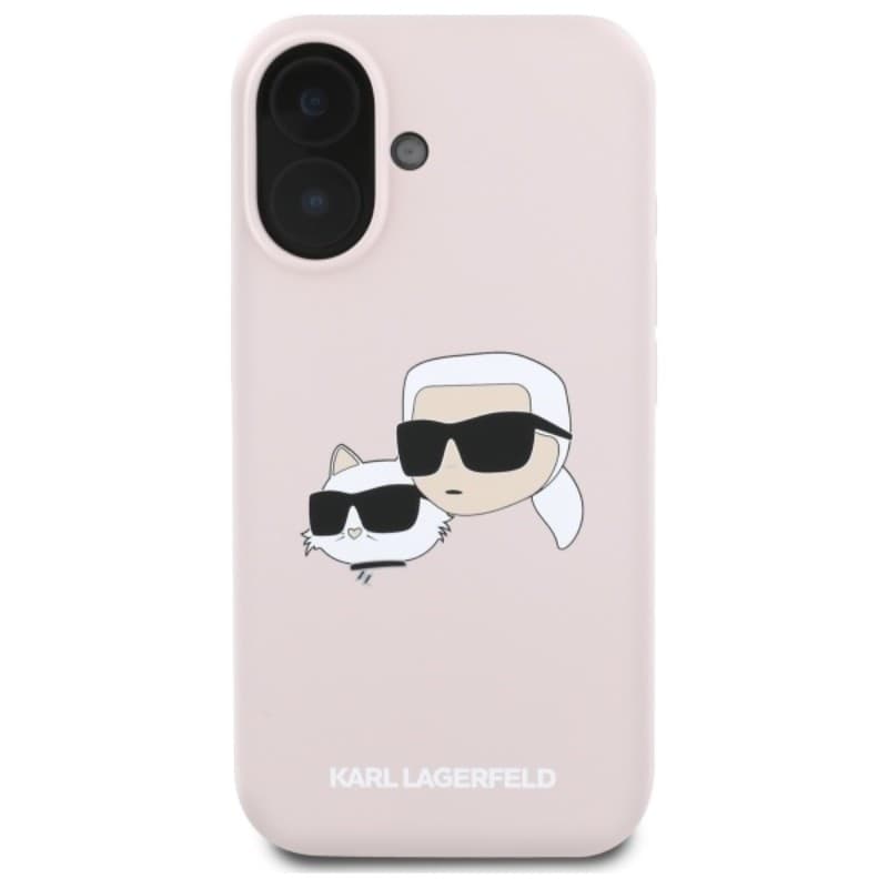 Karl Lagerfeld Silicone Double Heads Print MagSafe - Case iPhone 16 (pink) - 3